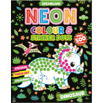 Neon Colouring & Sticker Dots - DINO